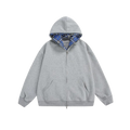 CHEQUERED LINE – ZIP HOODIE