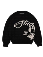 'Structure' Graphic Knitted Sweater
