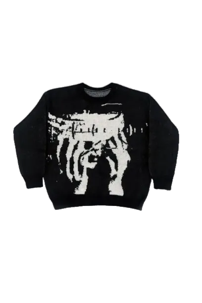 'Telepathy' Graphic Knitted Sweater